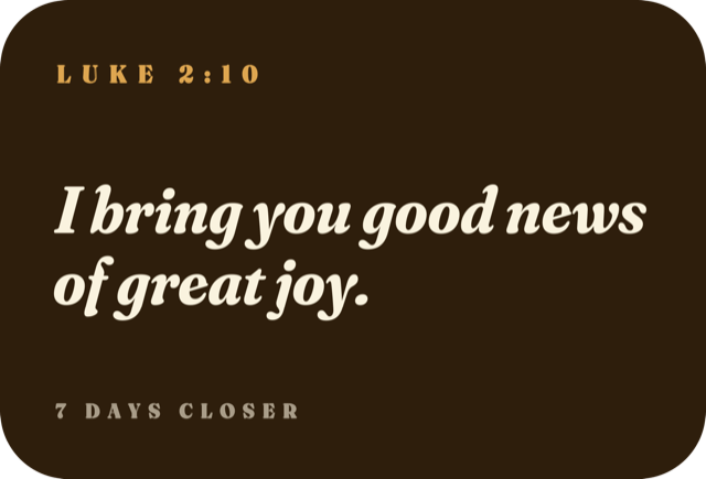 I bring you good news of great joy sticker