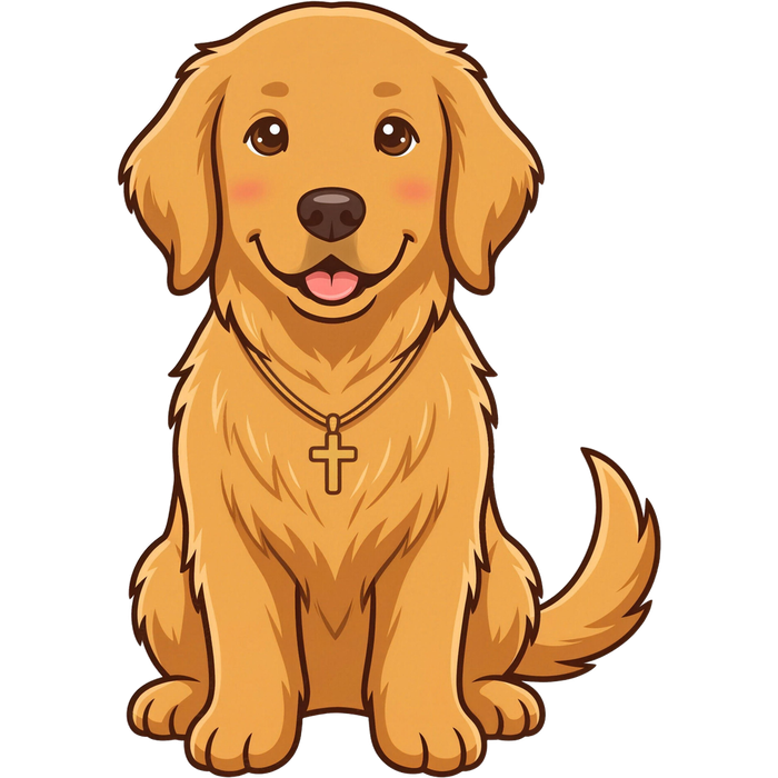 Golden retriever sticker