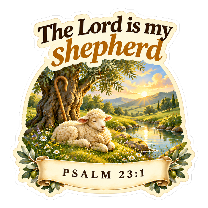 The Lord is my shepherd sticker